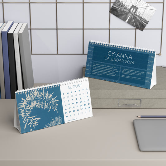 Cyanotype "Cy-Anna" Desk Calendar 2026