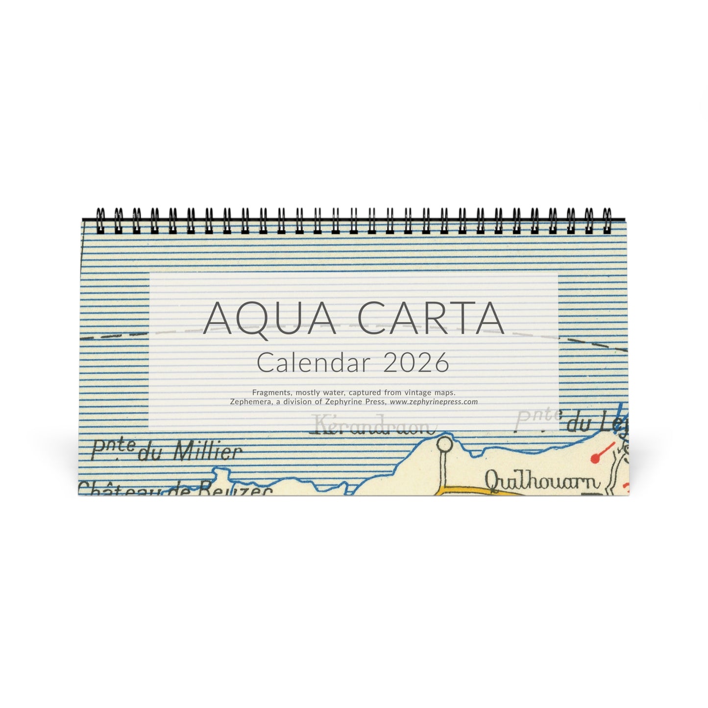 Vintage Maps "Aqua Carta" Desk Calendar 2026